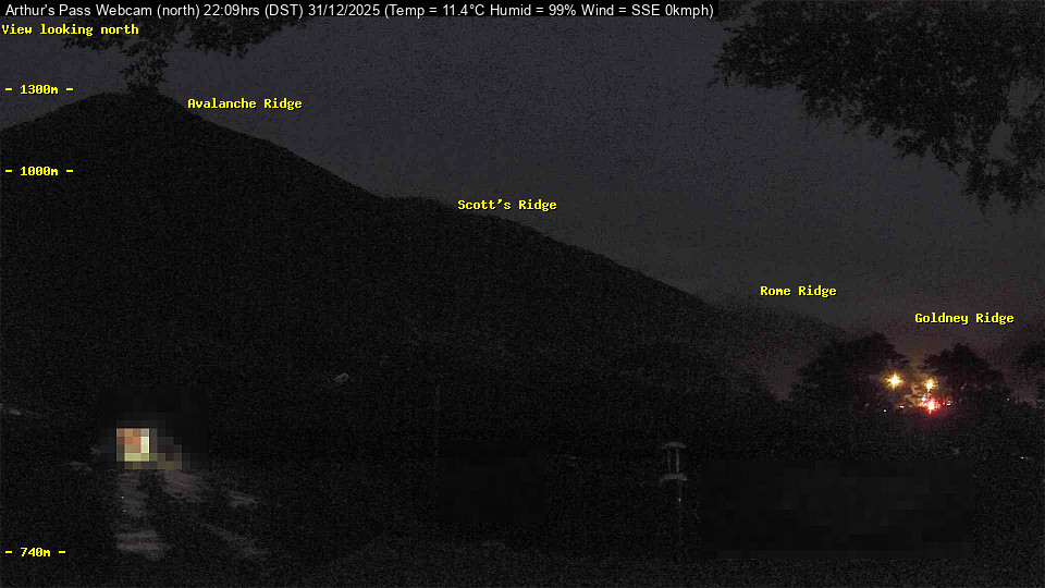 Webcam Temple Basin: Arthur Pass North