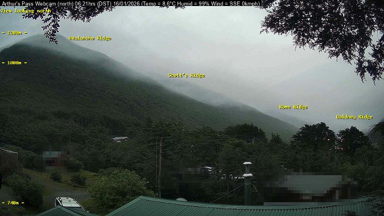 Webcam Temple Basin: Arthur Pass North