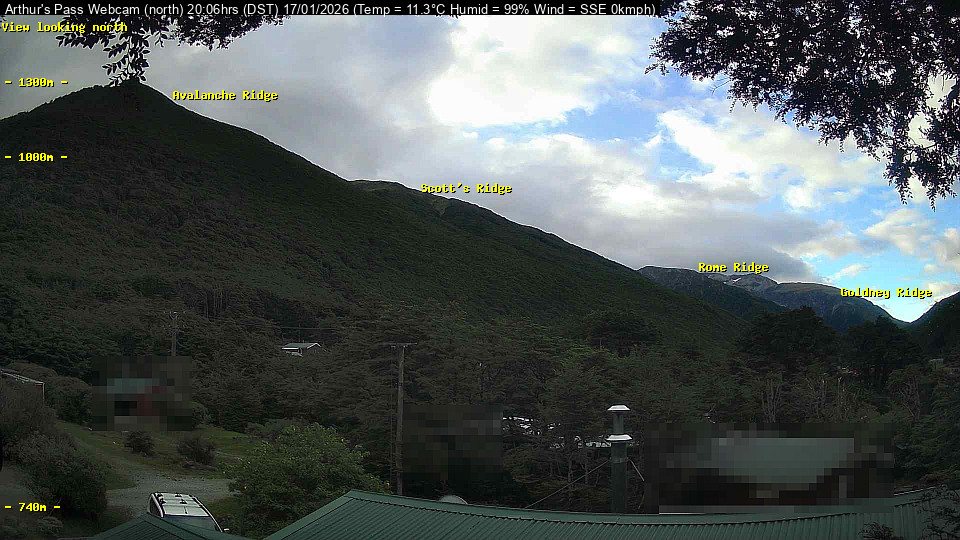 Webcam Temple Basin: Arthur Pass North