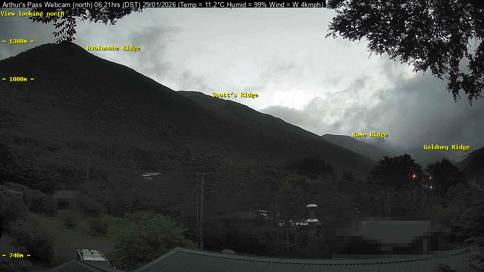 Webcam Temple Basin: Arthur Pass North