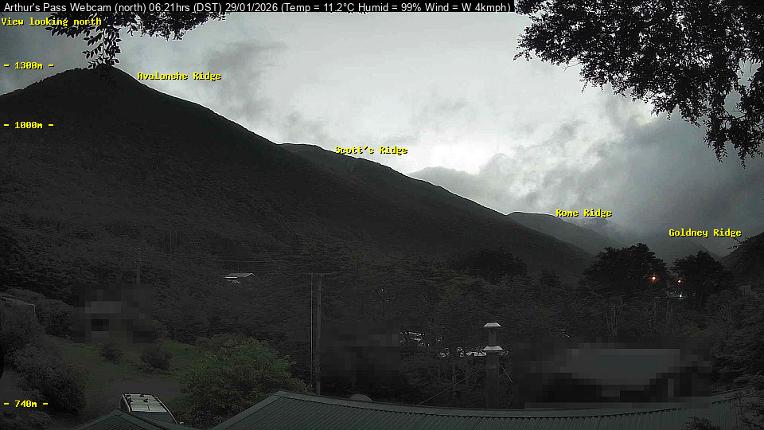 Webcam Temple Basin: Arthur Pass North