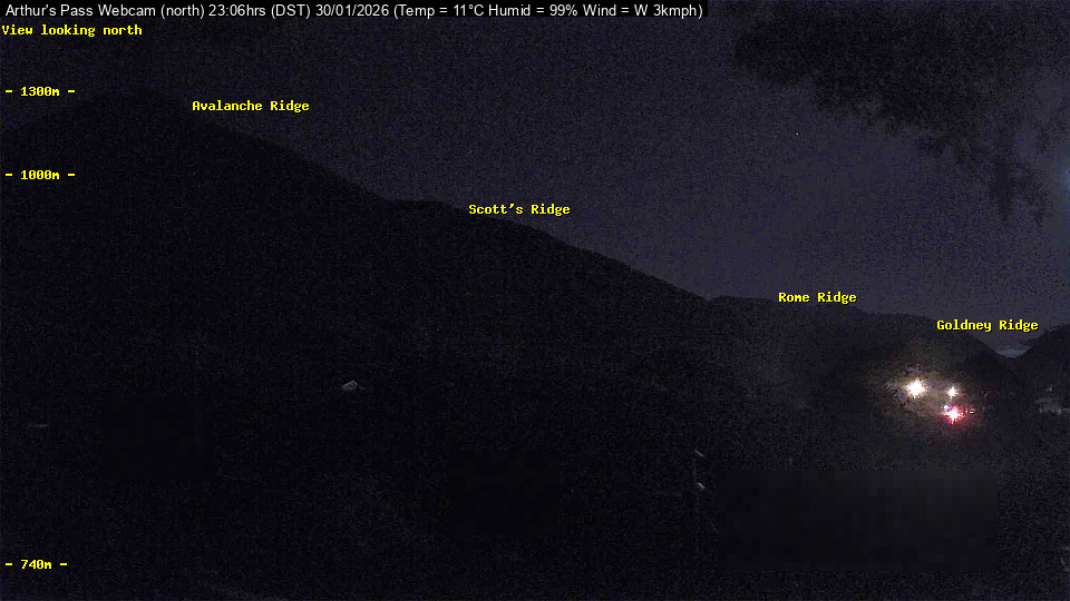 Webcam Temple Basin: Arthur Pass North