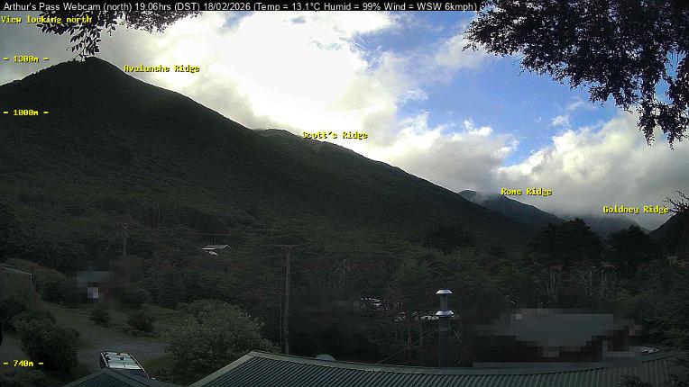 Webcam Temple Basin: Arthur Pass North