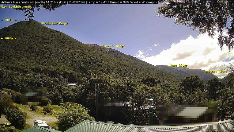 Webcam Temple Basin: Arthur Pass North