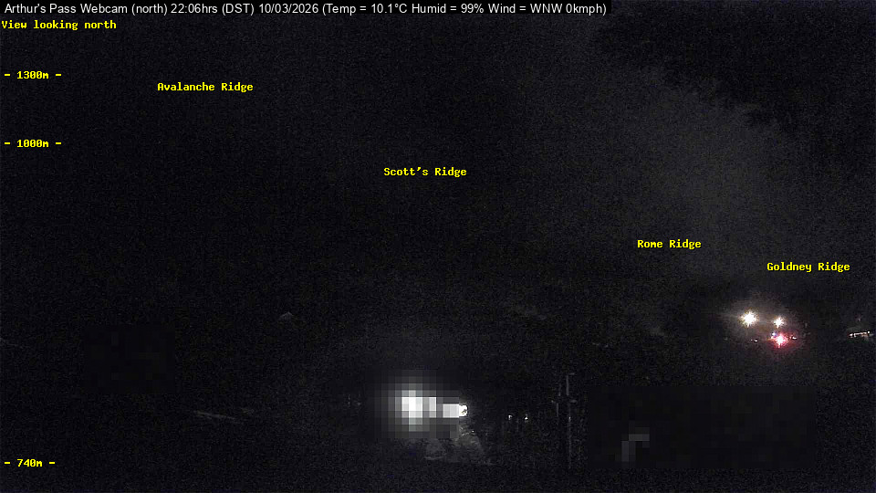 Webcam Temple Basin: Arthur Pass North