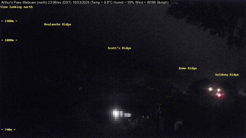 Webcam Temple Basin: Arthur Pass North