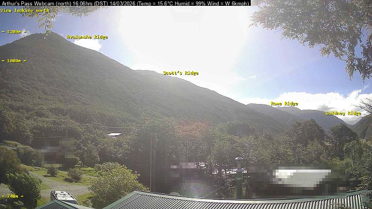 Webcam Temple Basin: Arthur Pass North