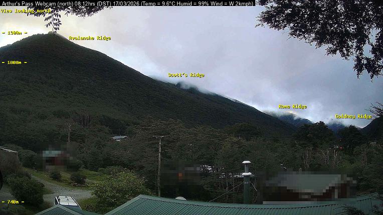 Webcam Temple Basin: Arthur Pass North