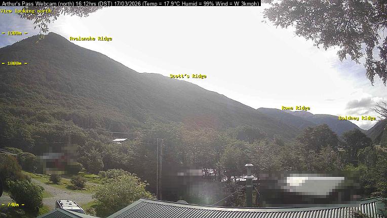 Webcam Temple Basin: Arthur Pass North