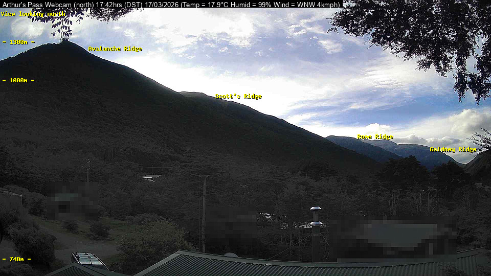 Webcam Temple Basin: Arthur Pass North