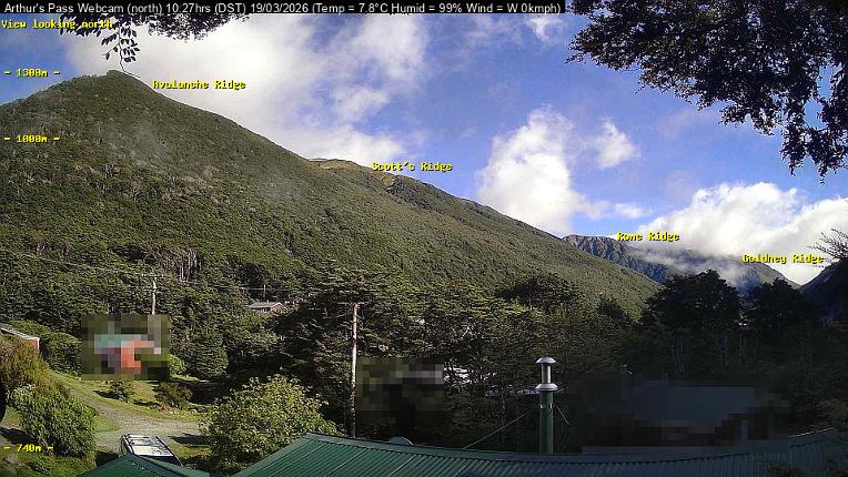 Webcam Temple Basin: Arthur Pass North