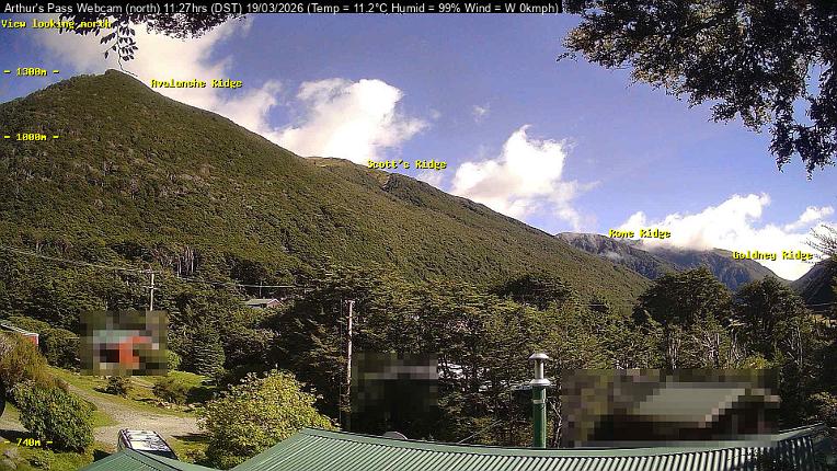 Webcam Temple Basin: Arthur Pass North