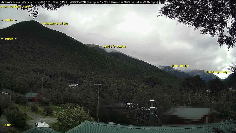 Webcam Temple Basin: Arthur Pass North