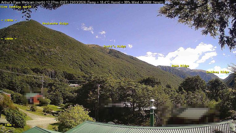 Webcam Temple Basin: Arthur Pass North