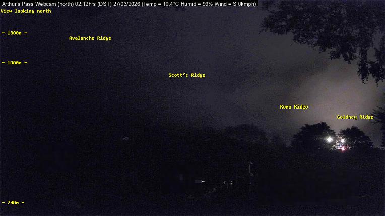 Webcam Temple Basin: Arthur Pass North