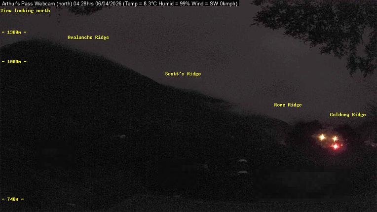 Webcam Temple Basin: Arthur Pass North