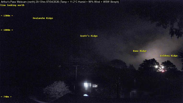 Webcam Temple Basin: Arthur Pass North