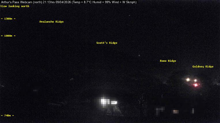 Webcam Temple Basin: Arthur Pass North