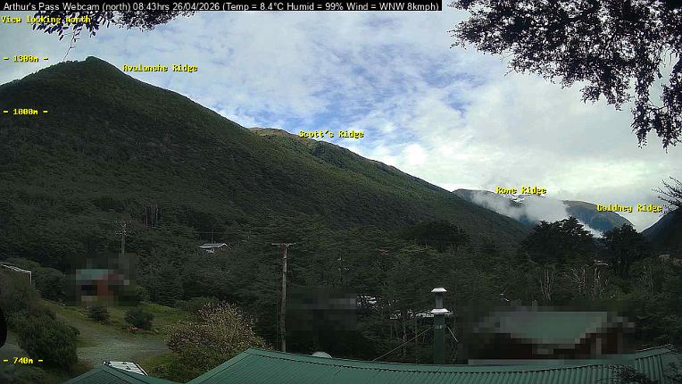 Webcam Temple Basin: Arthur Pass North