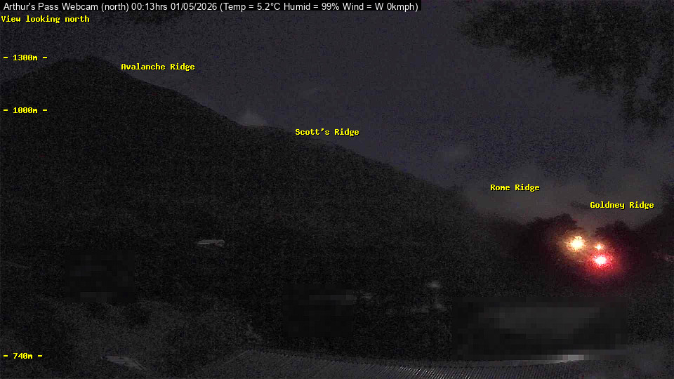 Webcam Temple Basin: Arthur Pass North