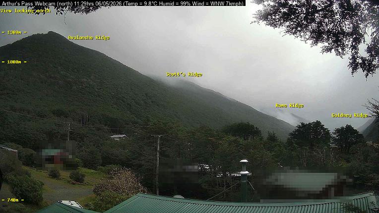 Webcam Temple Basin: Arthur Pass North