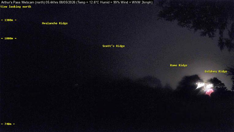 Webcam Temple Basin: Arthur Pass North