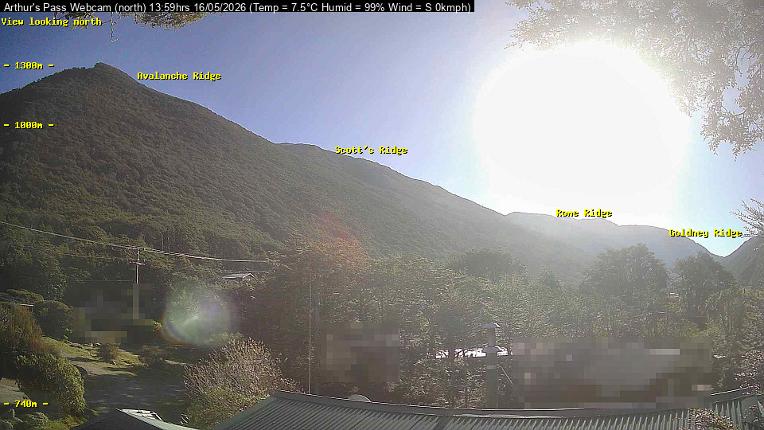 Webcam Temple Basin: Arthur Pass North