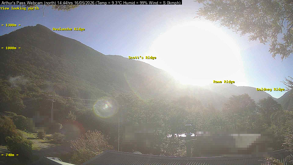 Webcam Temple Basin: Arthur Pass North