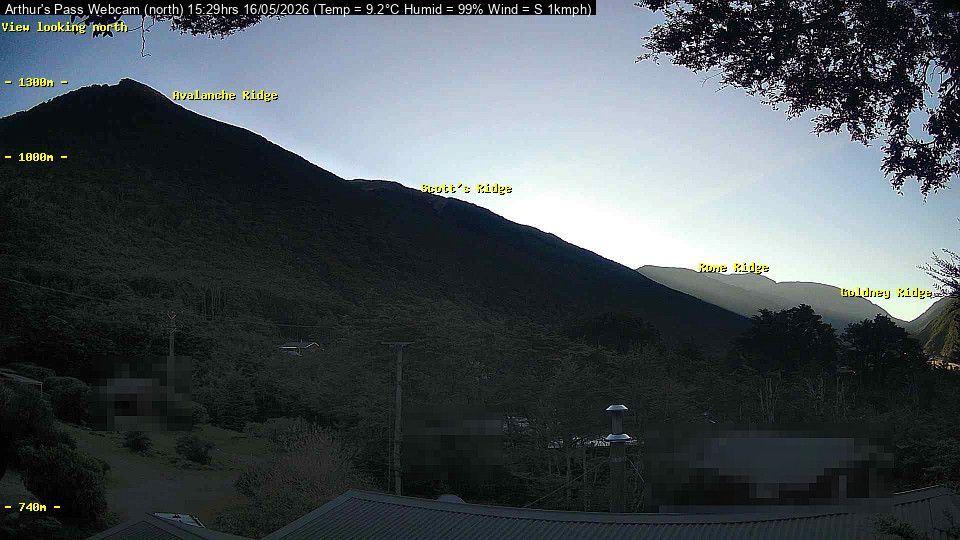 Webcam Temple Basin: Arthur Pass North