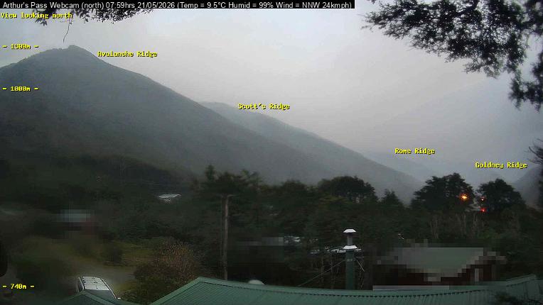 Webcam Temple Basin: Arthur Pass North