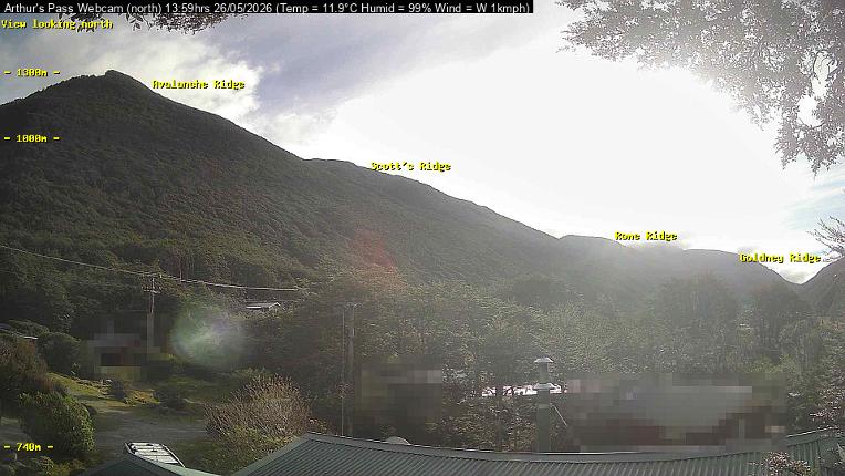 Webcam Temple Basin: Arthur Pass North