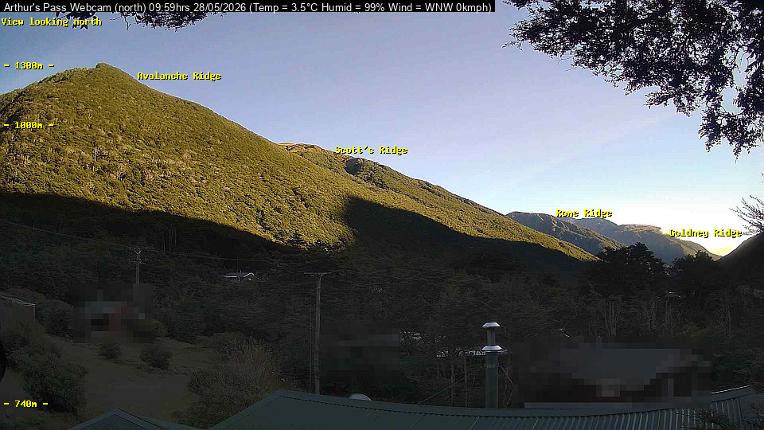 Webcam Temple Basin: Arthur Pass North