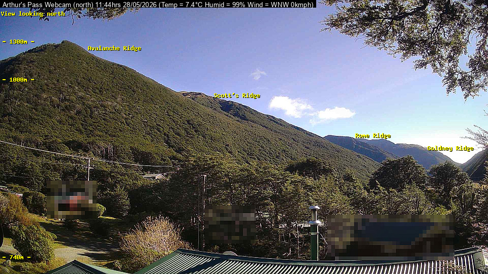 Webcam Temple Basin: Arthur Pass North