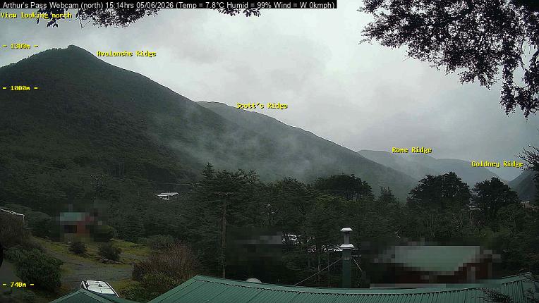 Webcam Temple Basin: Arthur Pass North