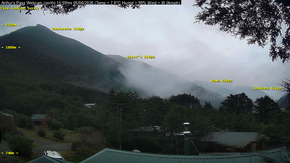 Webcam Temple Basin: Arthur Pass North
