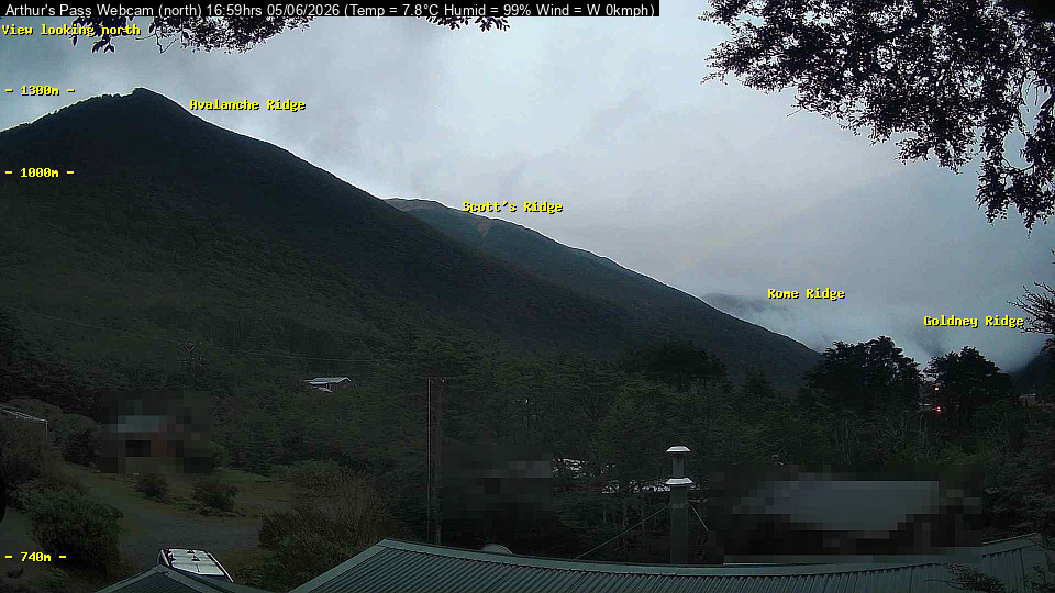 Webcam Temple Basin: Arthur Pass North