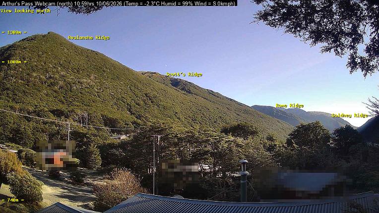 Webcam Temple Basin: Arthur Pass North