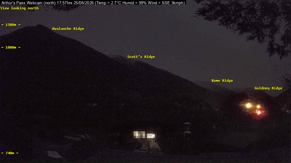 Webcam Temple Basin: Arthur Pass North