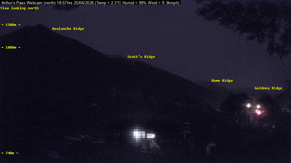 Webcam Temple Basin: Arthur Pass North