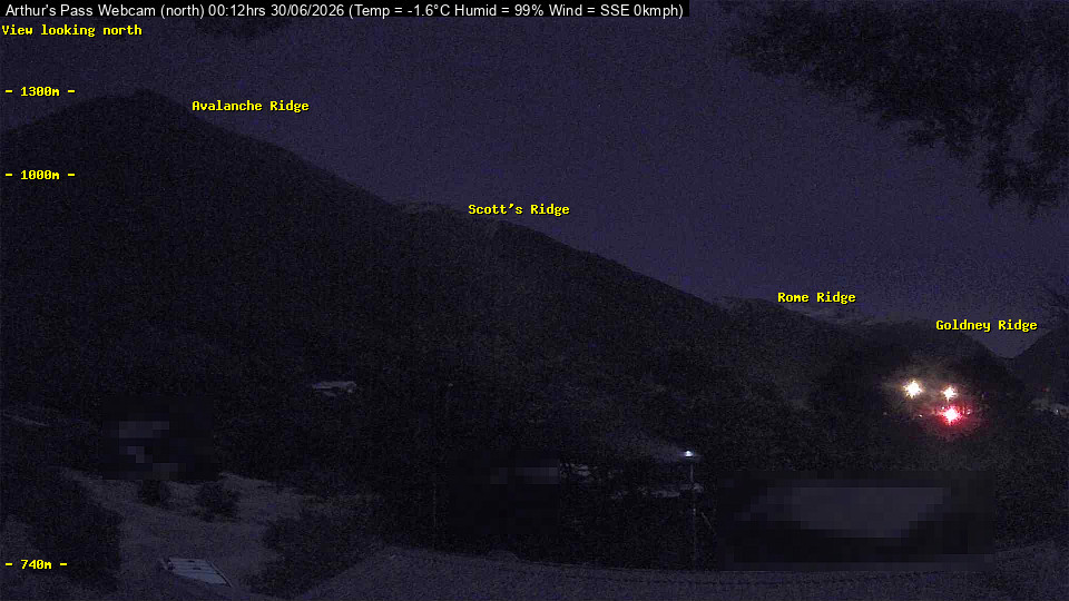 Webcam Temple Basin: Arthur Pass North