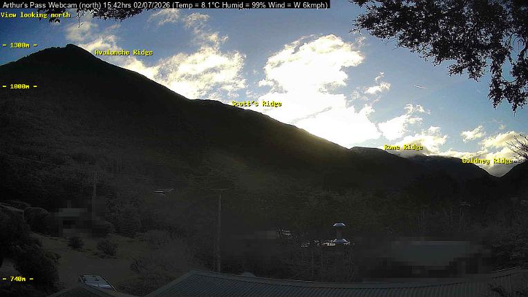 Webcam Temple Basin: Arthur Pass North