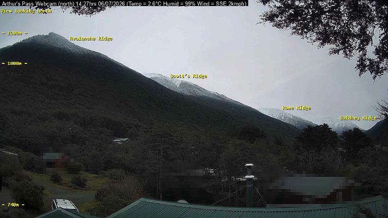 Webcam Temple Basin: Arthur Pass North
