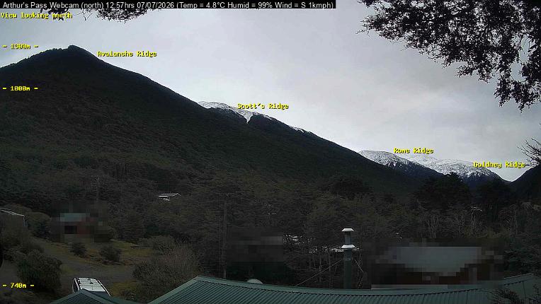 Webcam Temple Basin: Arthur Pass North