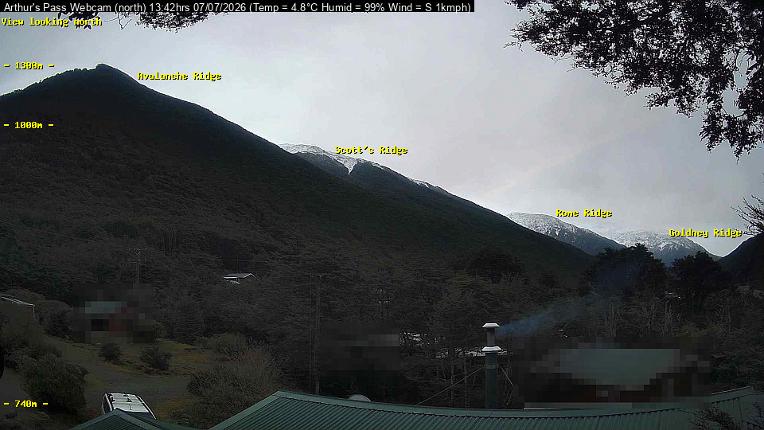 Webcam Temple Basin: Arthur Pass North