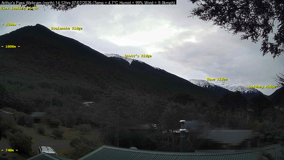Webcam Temple Basin: Arthur Pass North