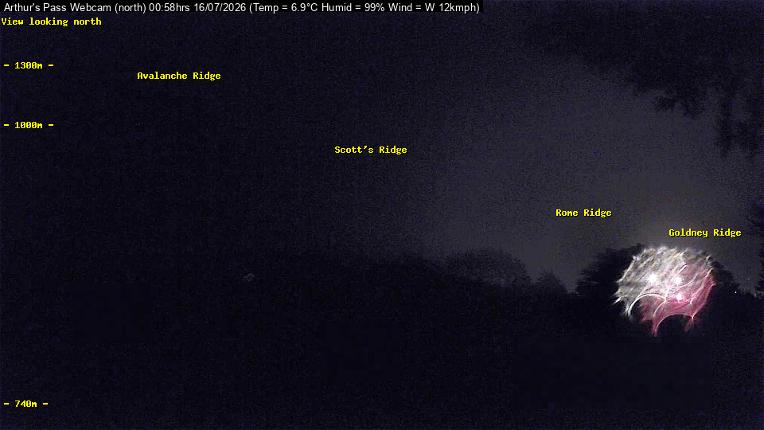 Webcam Temple Basin: Arthur Pass North