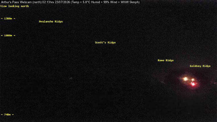 Webcam Temple Basin: Arthur Pass North