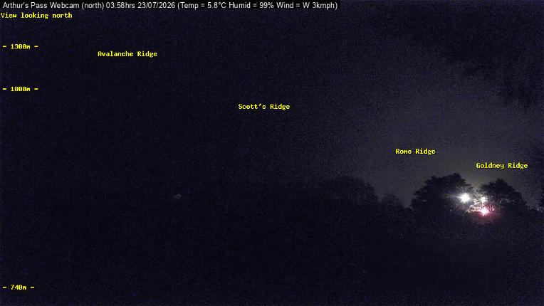 Webcam Temple Basin: Arthur Pass North