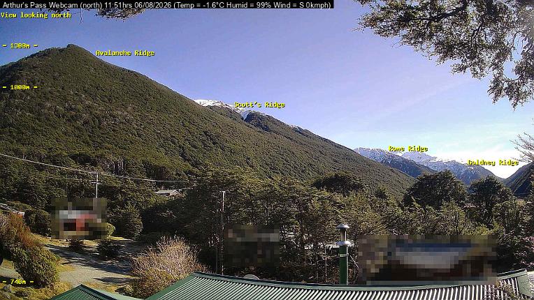 Webcam Temple Basin: Arthur Pass North