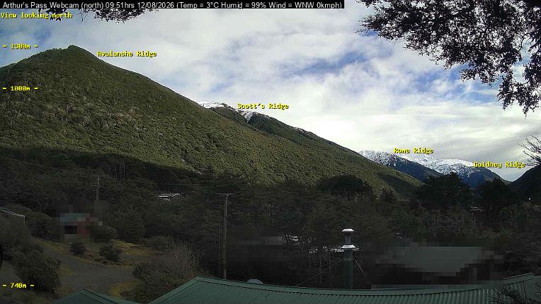 Webcam Temple Basin: Arthur Pass North